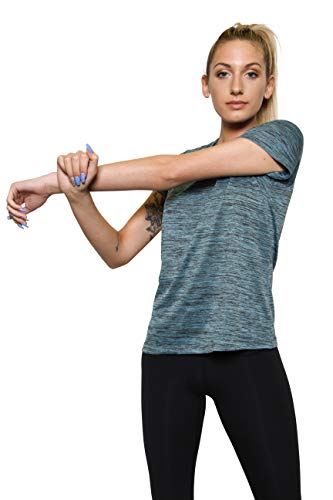 image for Real Essentials 5 Pack: Womens V Neck T-Shirt Ladies Yoga Top Athletic