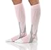 Mojo - Compression Socks for Women and Men 20-30mmHg Knee High - Medical Graduated Compression Stockings for Travel, Flights, Airplane, Nursing - Pink, Medium - A602