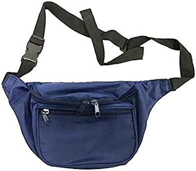 BAM Fanny Pack Waist Bands 80s 90s Style Fashion (Navy)