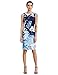 Floerns Women's Sleeveless Floral Work Party Cocktail Bodycon Dress Blue S