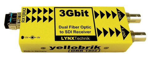 Dual 3Gbit Fiber Optic to SDI Receiver (ORR 1802)