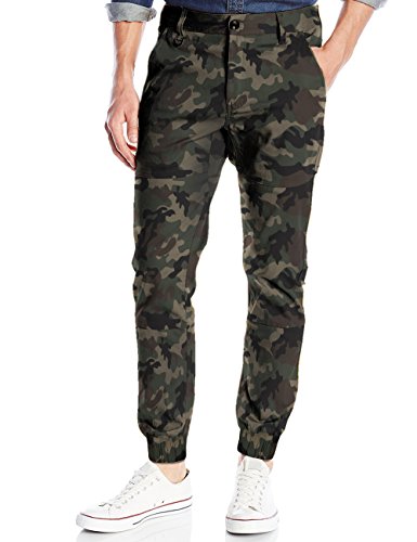 Italy Morn Mens Chinos Casual Pants Khakis Joggers Dress Slim Fit Black (XL(38Wx31L), Camouflage)