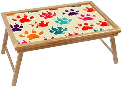 Aart Store Multipurpose Printed Wooden Foldable Laptop Table for Study/Reading/Writing/Eating