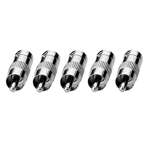 Sienoc BNC Female Socket Plug to RCA Male Gender Changer Adapter Connector Pack of 5