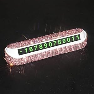 CoyiL Diamond Bling Auto Tijdelijke Parking Card Lichtgevende Telefoon Nummerplaat Verborgen Nuttige Interieur…