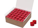 72 Bulk Red Color Votive Candles Decorations for Wedding Holiday Romantic Dinner Restaurant Unscented up to 10 Hour Burn Time (Candle Holders Not Included) Made in USA