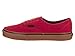Vans Unisex Authentic (Gum) Racing Red/Black Skate Shoe 11 Men US