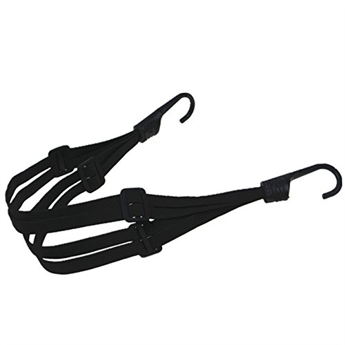 Oda Motorcycle Strength Retractable Helmet Luggage Fixed Elastic Rope Strap with 2 Hooks Motorcycle Helmet Net String Elastic Motorcycle Luggage String Bag Bike Tying Up Hook Strap