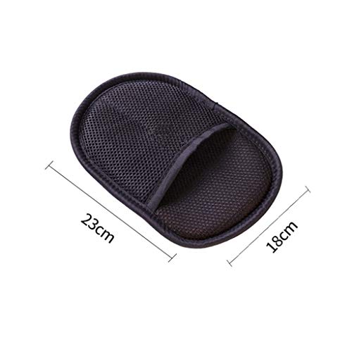 COM1950s Car Cleaning Towel Glove Wash Magic Care Cleaning Towel Microfiber Sponge Pad Brush Glass Cleaner Cloth Care Tool Glove (Black, D)