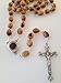 Olive Wood Rosary with Holy Land Earth - Soil - with Certificate of Authenticity