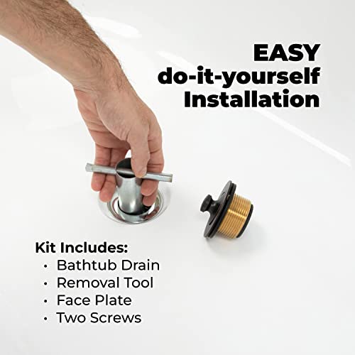 Lift And Turn Twist Bathtub Tub Drain Conversion Kit Assembly, All ...