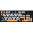YUNZII D98 Gaming Keyboard, RGB Backlit Quite Keyboard for Office, Full Numpad, Spill Resistance, Anti-ghosting USB Wired Membrane Keyboard 98 Keys for PC Gaming Office(Black&Orange)