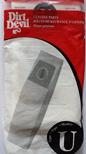 Dirt Devil Vacuum Bag Type U Fits Ultra Bagged