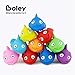Boley 24 Piece Rainbow Fish Bath Toys – Colorful Floating Educational Pool Toys for Babies, Toddlers, and Kids – Perfect for Bath Tubs and Pool Games – Vibrant Colors and Soft Silicone Interiors