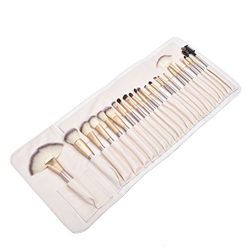 Champagne 24pcs Pro Makeup Brushes Set Cosmetic Eyeshadow Foundation Lip Brush Tool