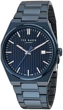Amazon.com: Ted Baker Gents Blue Leather Strap Watch : Clothing