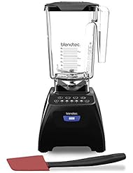 Blendtec Classic 575 Blender - WildSide+ Jar (90 oz) and Spoonula Spatula BUNDLE - Professional-Grade Power - Self-Cleaning - 4 Pre-programmed Cycles - 5-Speeds - Black