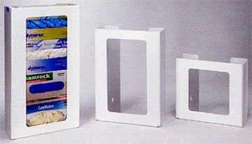 RackEm Racks 5106-W 3-Box Vertical Plastic Box Glove Dispenser - White Heavy- Duty Plastic