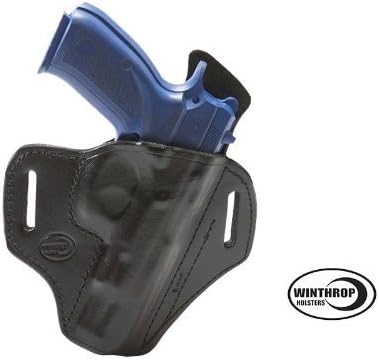 0759 - CZ P07 duty 3.8 in barrel OWB Shield R/H Black by Winthrop Holsters, LLC