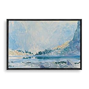 Framed Canvas Wall Art for Living Room, Bedroom Abstract Landscape Oil Painting Feature Canvas Prints for Home Decoration Ready to Hanging - 16x24 inches