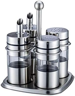 Oil & Vinegar Set - Oil, Vinegar, Salt & Pepper Set, Salt Pepper Oil and Vinegar Set，Oil and Vinegar Dispenser Set，Basic Cruet Set，Oil & Vinegar Pots@Style 7