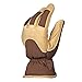 Winter Work Gloves Deerskin Leather Insulated Glove Thick Thermal Polar Fleece Warm for Driving Snow Working in Cold Weather for Women and Men (Brown, Large)