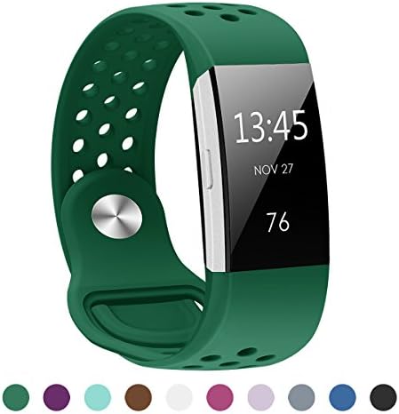 Aahlsen For Fitbit Charge 2 Strap, Soft Silicone Sports Adjustable Replacement Accessory Band Fitness Wristband Watchband Wrist Strap for Fit bit charge2