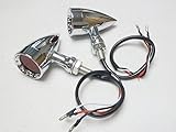 Chrome Red 20 LED Billet Turn Signal Stop Brake Light T for Harley Dyna Bobber Honda Yamaha Suzuki Kawasaki