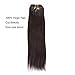 Anrosa Yaki Hair Clip in Yaki Hair Extensions Clip in Human Hair Yaki Hair Clip in Extensions for African American Yaki Straight Clip ins Natural Hair Thick Volume Natural Black 1B 10 inch 120 Gram