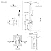 Esnbia Luxury Rain Shower Systems Wall Mounted Shower Combo Set with High Pressure 12 Inch Square Rain Shower Head and Handheld Shower Faucet Set Brushed Nickel