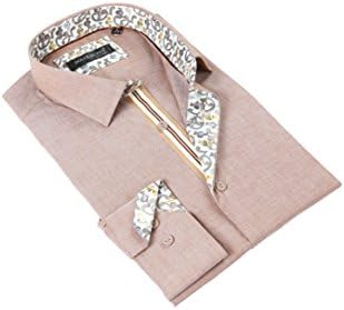 Dolce Guava Men's Dg32100 Long Sleeve Shirt with Contrast Cuff