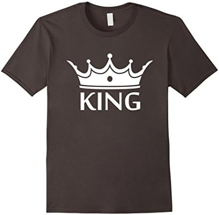 Mens King Shirt - King and Queen Shirt T Shirt Medium Asphalt