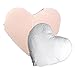 Mermaid Throw Pillows,Two-color Reversible Sequins Mermaid Heart-Shaped Pillow Cover with Insert 13''×15'' (Pink+Gold)