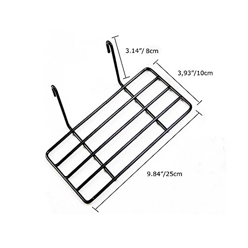 image for ANZOME Straight Shelf, Wall Shelf with Hook, Wire Shelving for Grid Pa