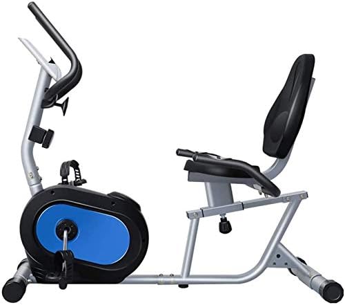 HIGHKAS Magnetic Recumbent Bike, Home Silent Bicycle, Silent Belt Design, Front Foot Roller Design, Easy to Move, with LED Dial, 120 * 49 * 105Cm