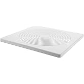 HOODANCOS Bathroom Exhaust Fan Cover 11x11 Inch Plastic Square Vent Grille Springs Replacement for Ceiling or