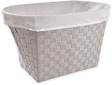 LaMont Home Linden Polyester Oval Hamper in Grey