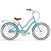 sixthreezero EVRYjourney Women’s 3-Speed Step-Through Hybrid Alloy Cruiser Bicycle, Teal w/Brown Seat/Grips, 24″ Wheels/ 14″ Framethumb 1