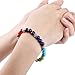 SUNYIK 7 Chakra Stone Bracelet for Women, 8mm Round Bead Stretch Wirstband for Healing Balancing Reiki 7