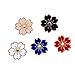 WINZIK Novelty Brooch Pin Set 5pcs Pretty Cherry Blossom Sakura Series Pattern Enamel-liked Lapel Pins Set Badges for Women Girls Clothes Bags Decor