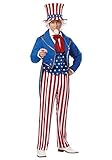 California Costumes Men's Uncle Sam Adult, Red/Blue/White, Medium