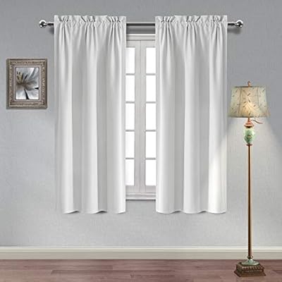 Amazon Com Hiasan Greyish White Blackout Curtains Thermal