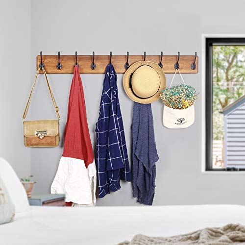 WEBI Coat Rack Wall Mount,10 Hooks,38 9/16'' Long Coat Hooks Wall