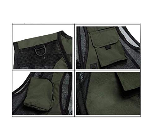HX fashion Herren Weste Fotograf Multitasche Waistcoat Anglerweste Vest Fischen Fotografie Bequeme Größen Outdoor… – Bild 4