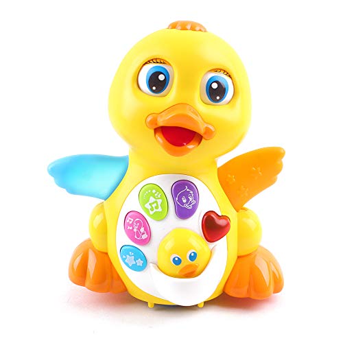 CoolToys Quacking Duck Interactive Walking Musical Baby Toy with Volume
