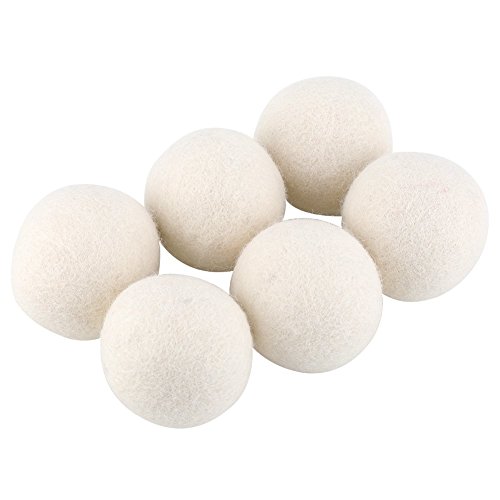 FTVOGUE 6Pcs Wool Dryer Balls Natural Fabric Laundry Drying Balls