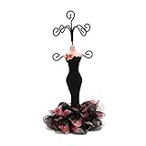 Lady Mannequin Holder Earring Bracelet Necklace Jewelry Model Stand Display Hot (Black)
