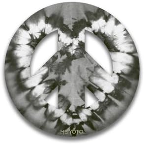 Peace Symbol Window Cling of Gray Tie Dye Heart by MEYOTO LLC