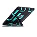 MagicSky Rugged Hybrid Case for Apple iPad 2 / 3 / 4 – Cyan / Black