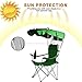 unhg Camp Chairs with Shade Canopy Chair Folding Camping Recliner Support 380 LBS， with Two Cup Holders and Carry Bag, for Outdoor Beach Camp Park Patiothumb 3